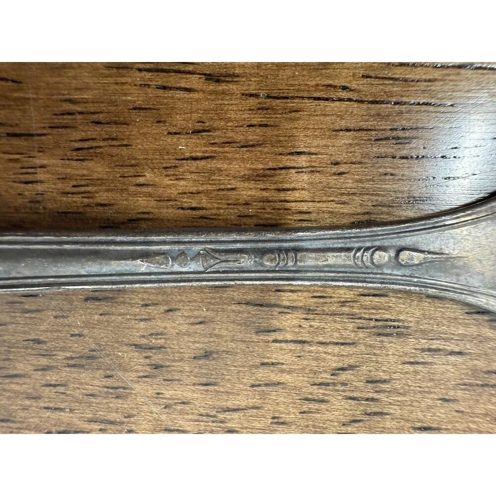 Wm A Rogers Athena A1 Plus Silverplate Pierced Spoon 6 in Matte Finish